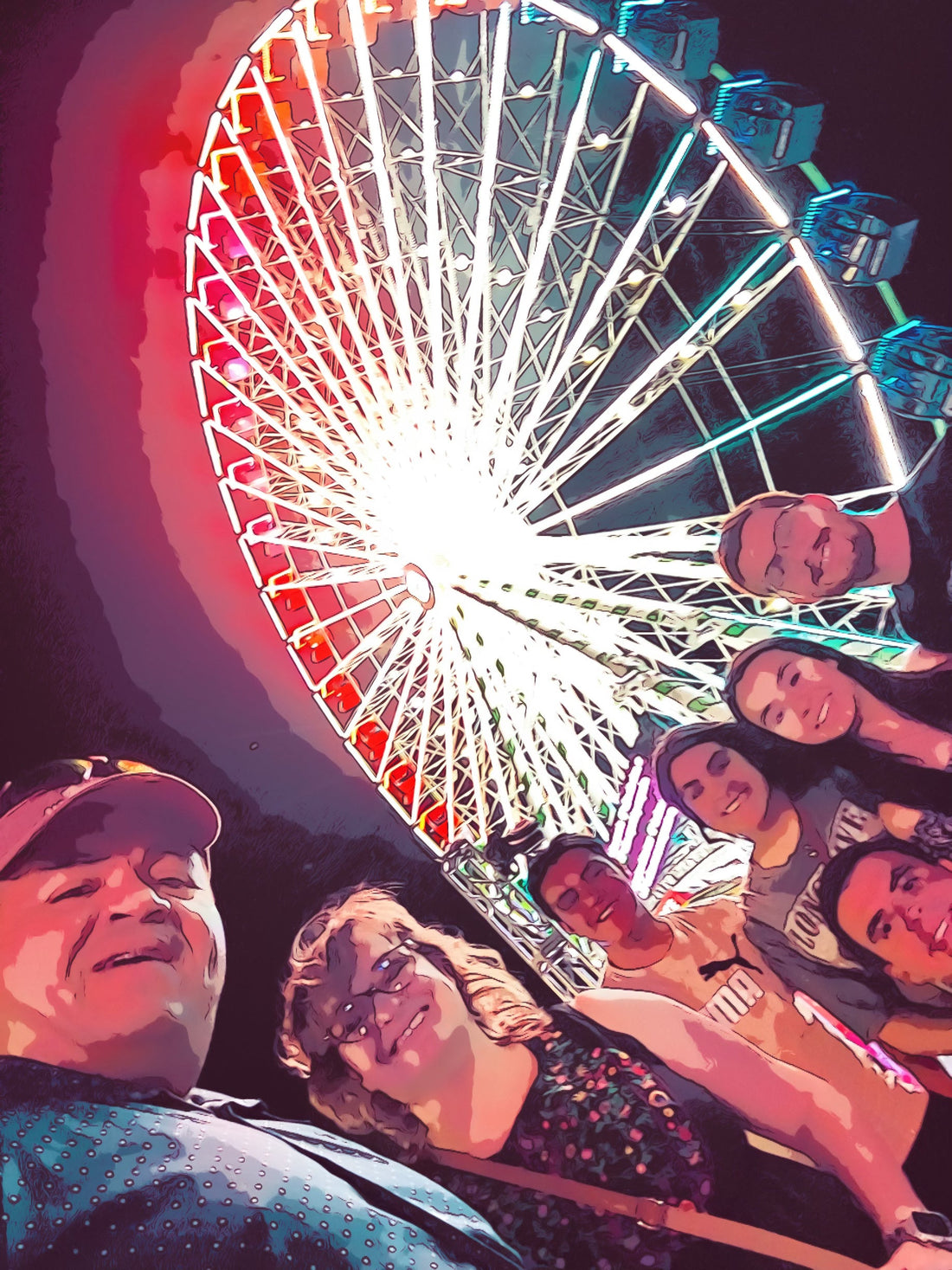 Family enjoying Ferris wheel at Oklahoma State Fair, September 2023, capturing meaningful moments and memories