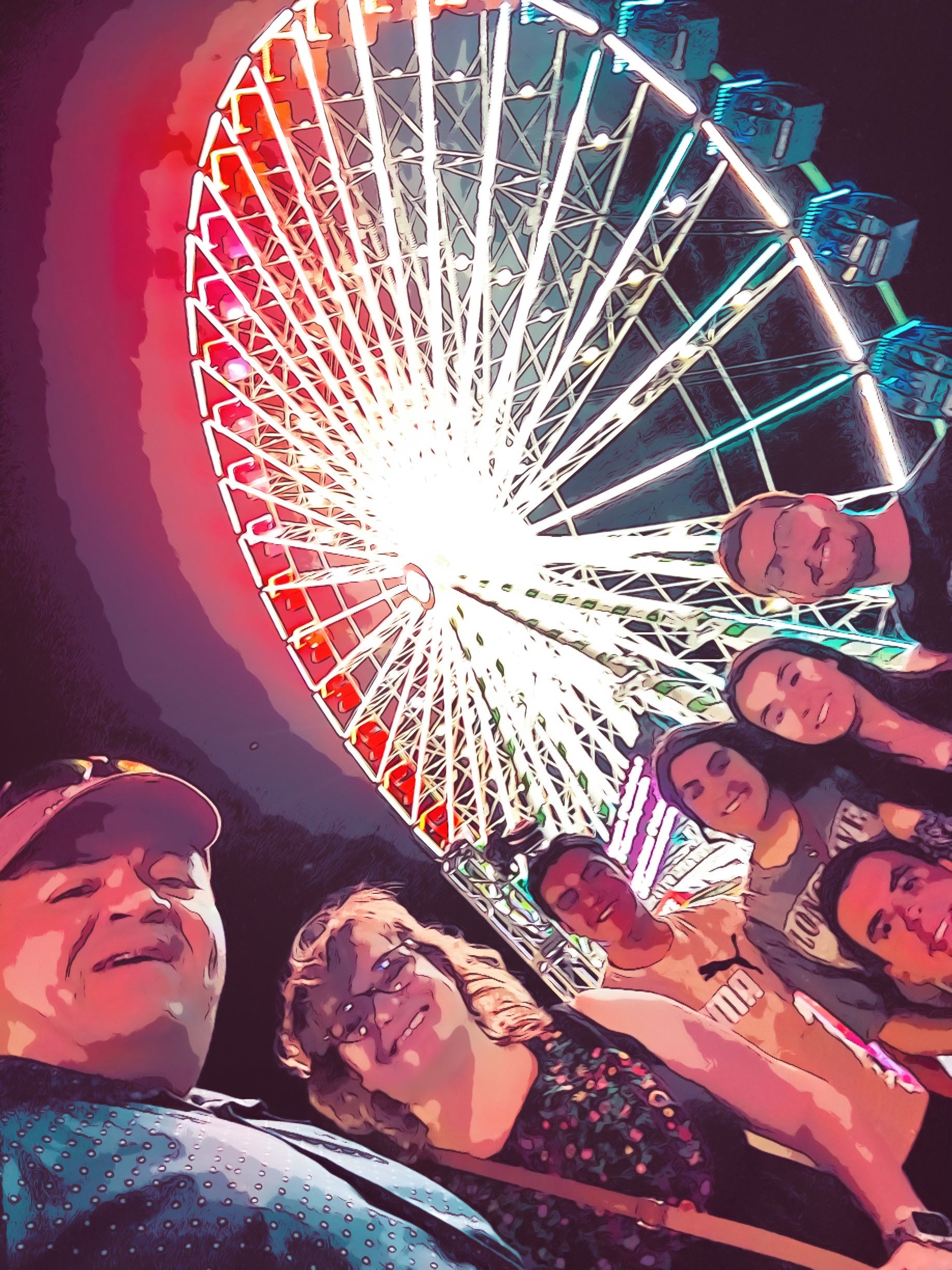 Family enjoying Ferris wheel at Oklahoma State Fair, September 2023, capturing meaningful moments and memories