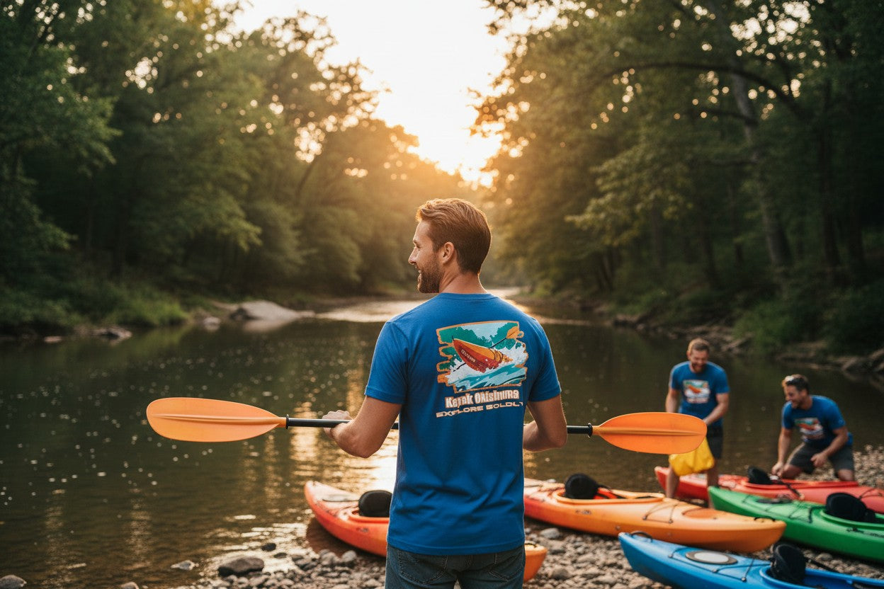 Kayak Oklahoma Explore Boldly Tee!