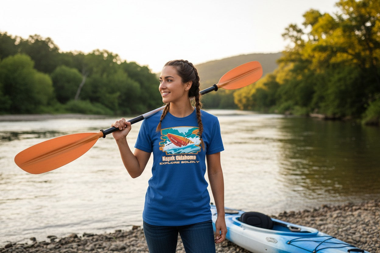 Kayak Oklahoma Explore Boldly Tee!