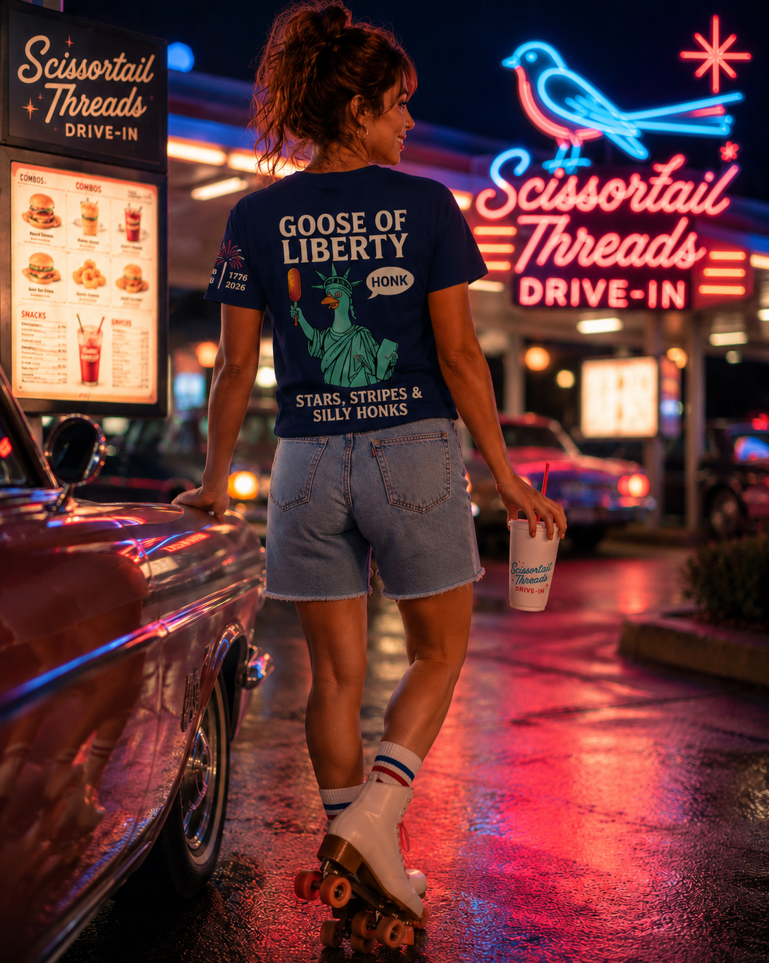 Goose of Liberty Tee – Stars, Stripes & Silly Honks