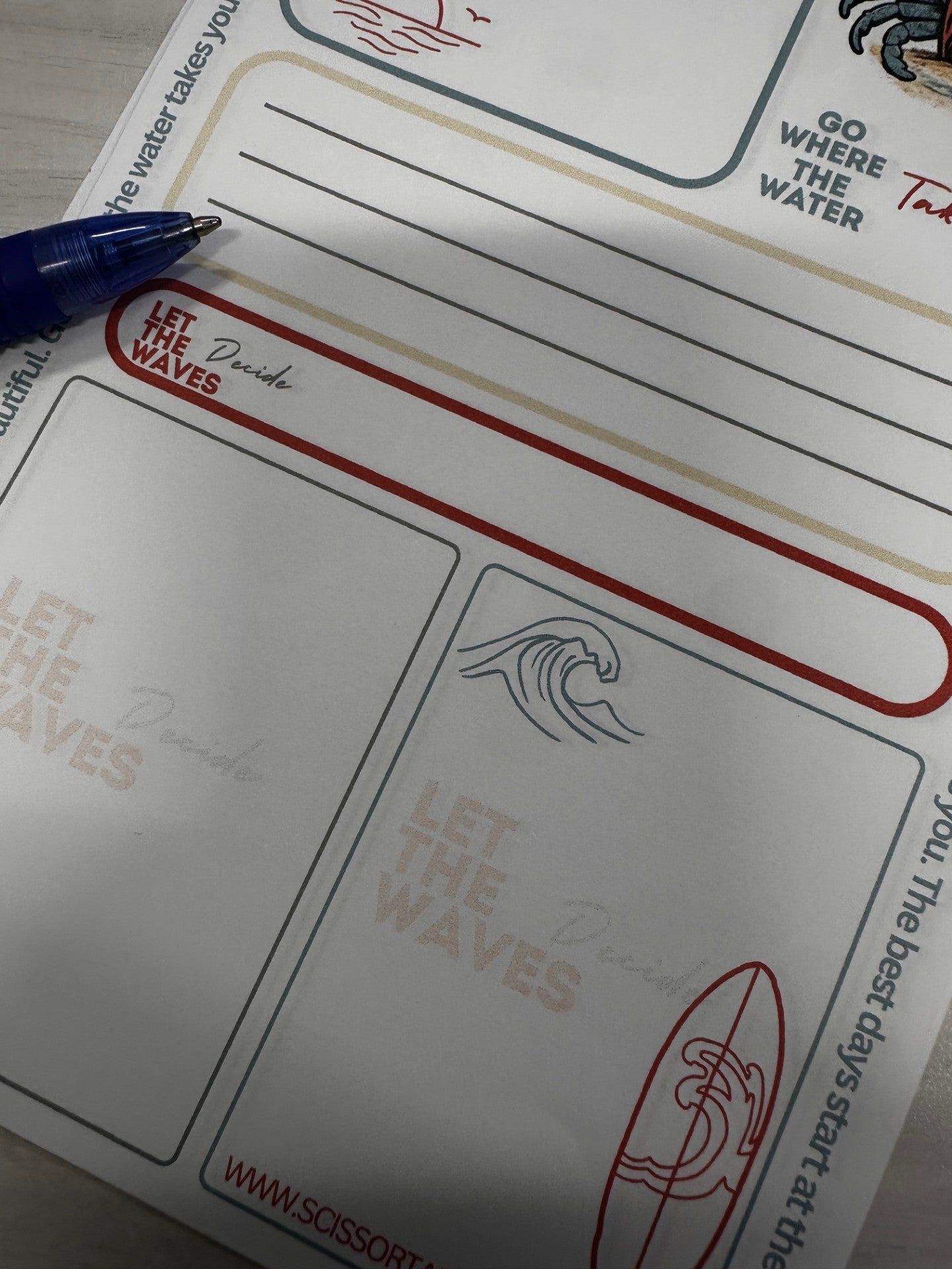 LOW TIDE CRAB NOTEPAD – GO WHERE THE WATER TAKES YOU
