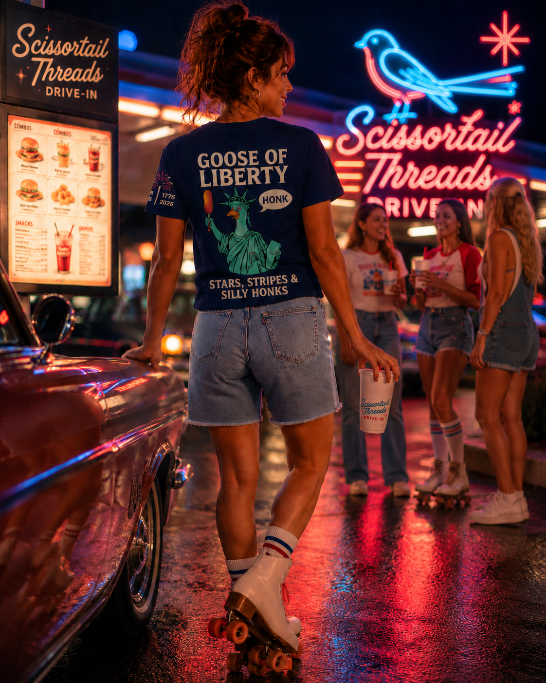 Goose of Liberty Tee – Stars, Stripes & Silly Honks