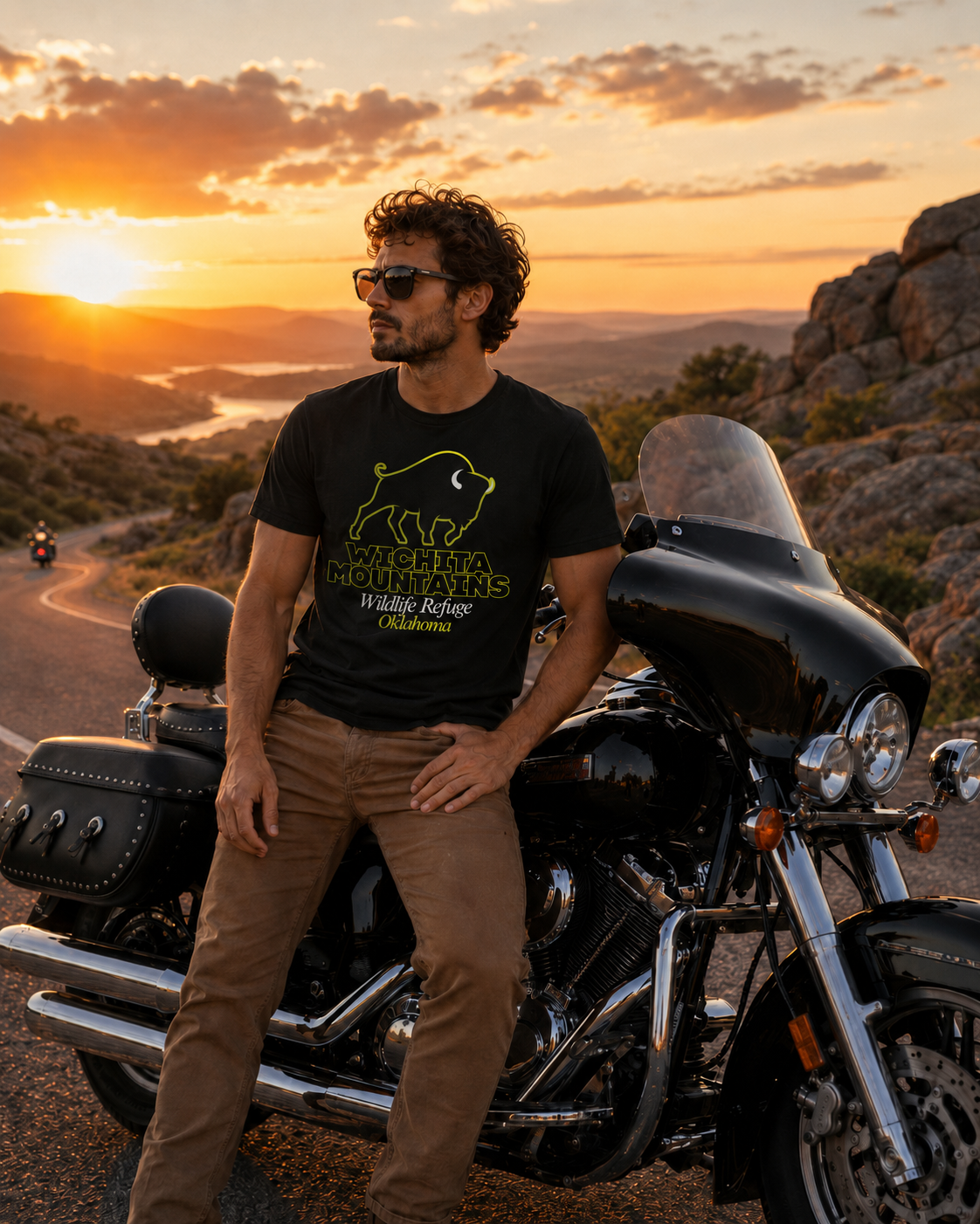 Wichita Mountains Wildlife Refuge Tee – Screen Printed Oklahoma Bison Graphic T-Shirt