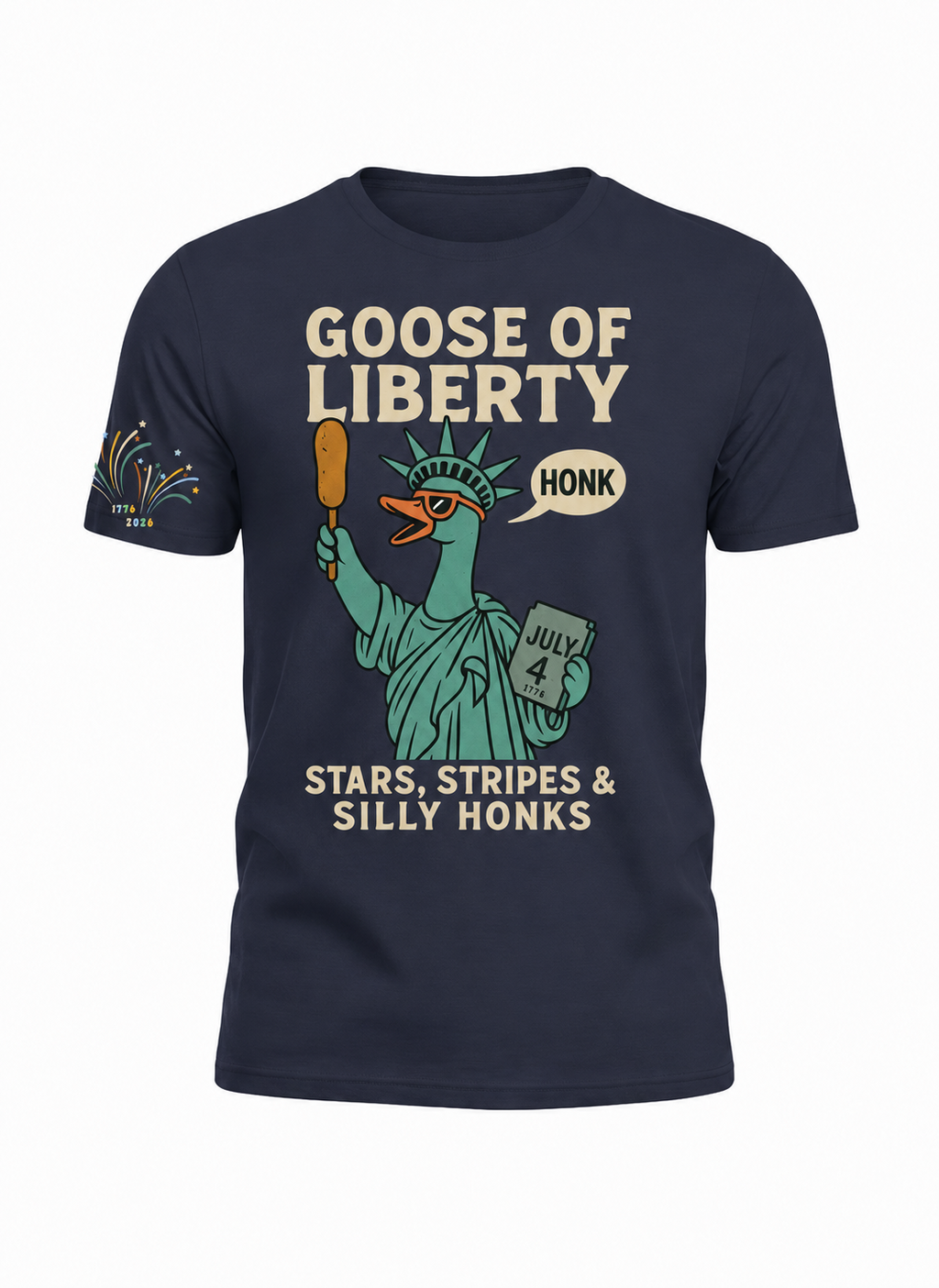 Goose of Liberty Tee – Stars, Stripes & Silly Honks