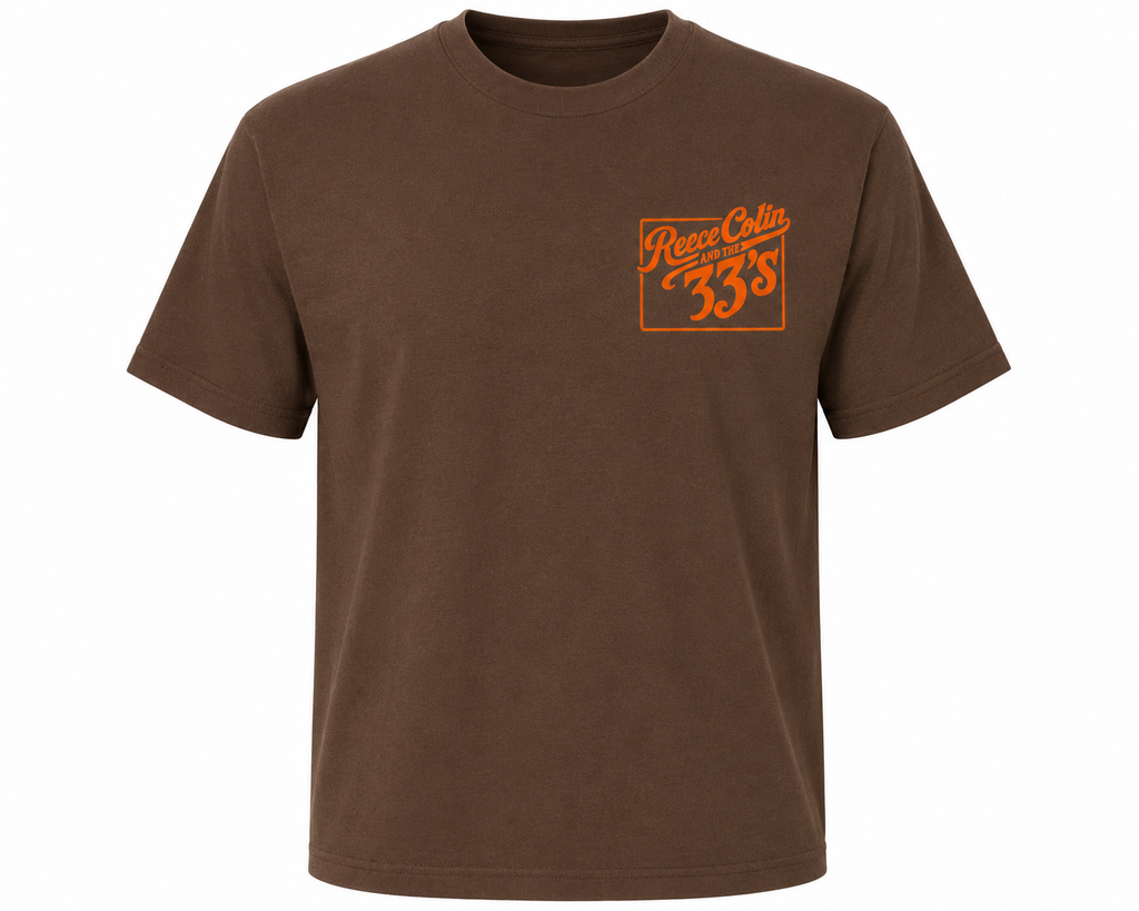 Reece Colin & the 33’s Official Tee – Heritage Brown