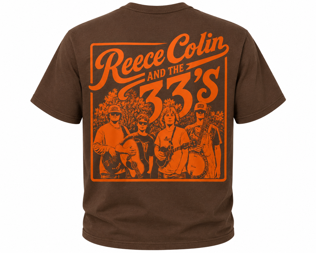 Reece Colin & the 33’s Official Tee – Heritage Brown