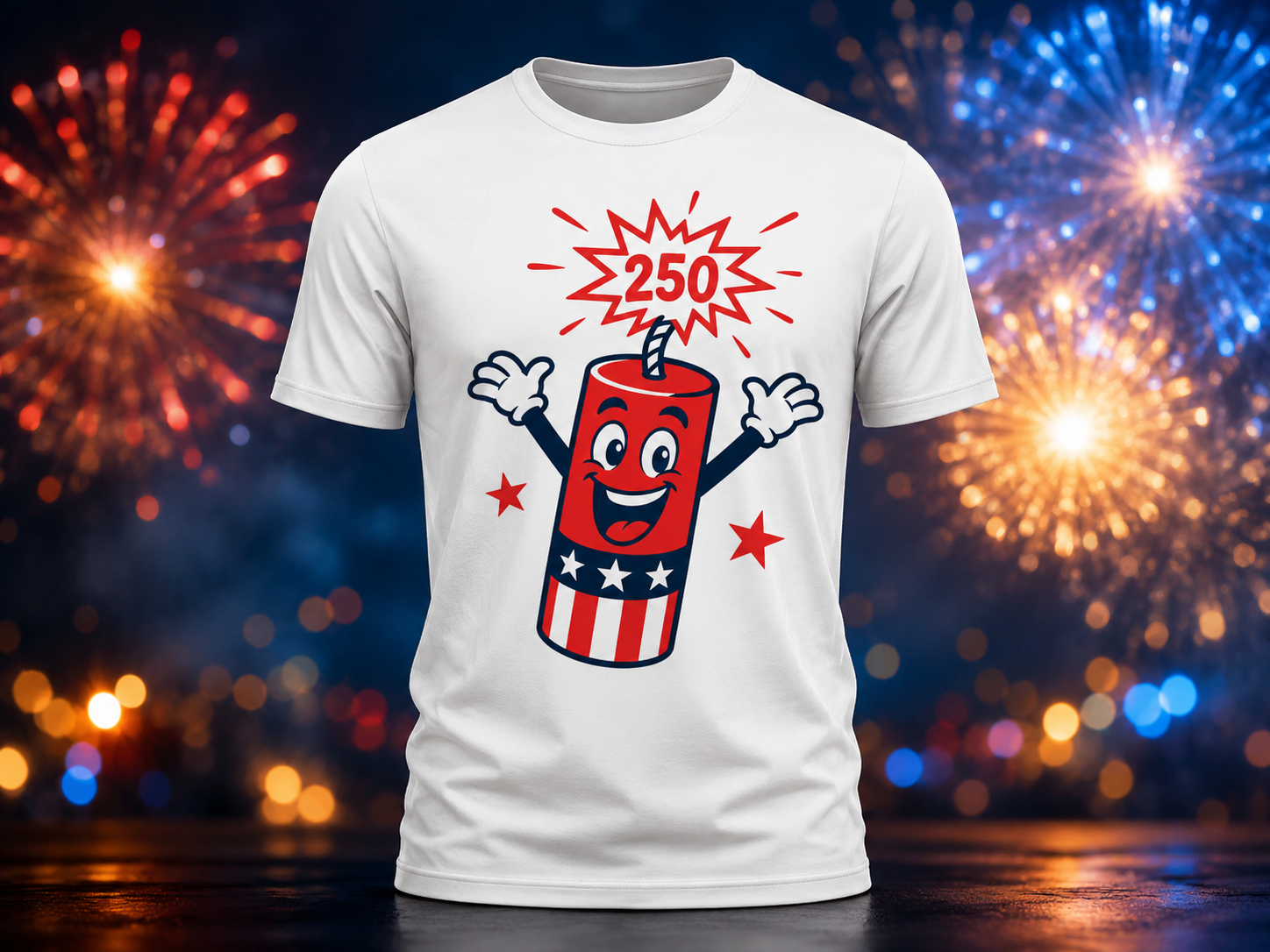 Red, White & Boom — America 250th Anniversary Tee