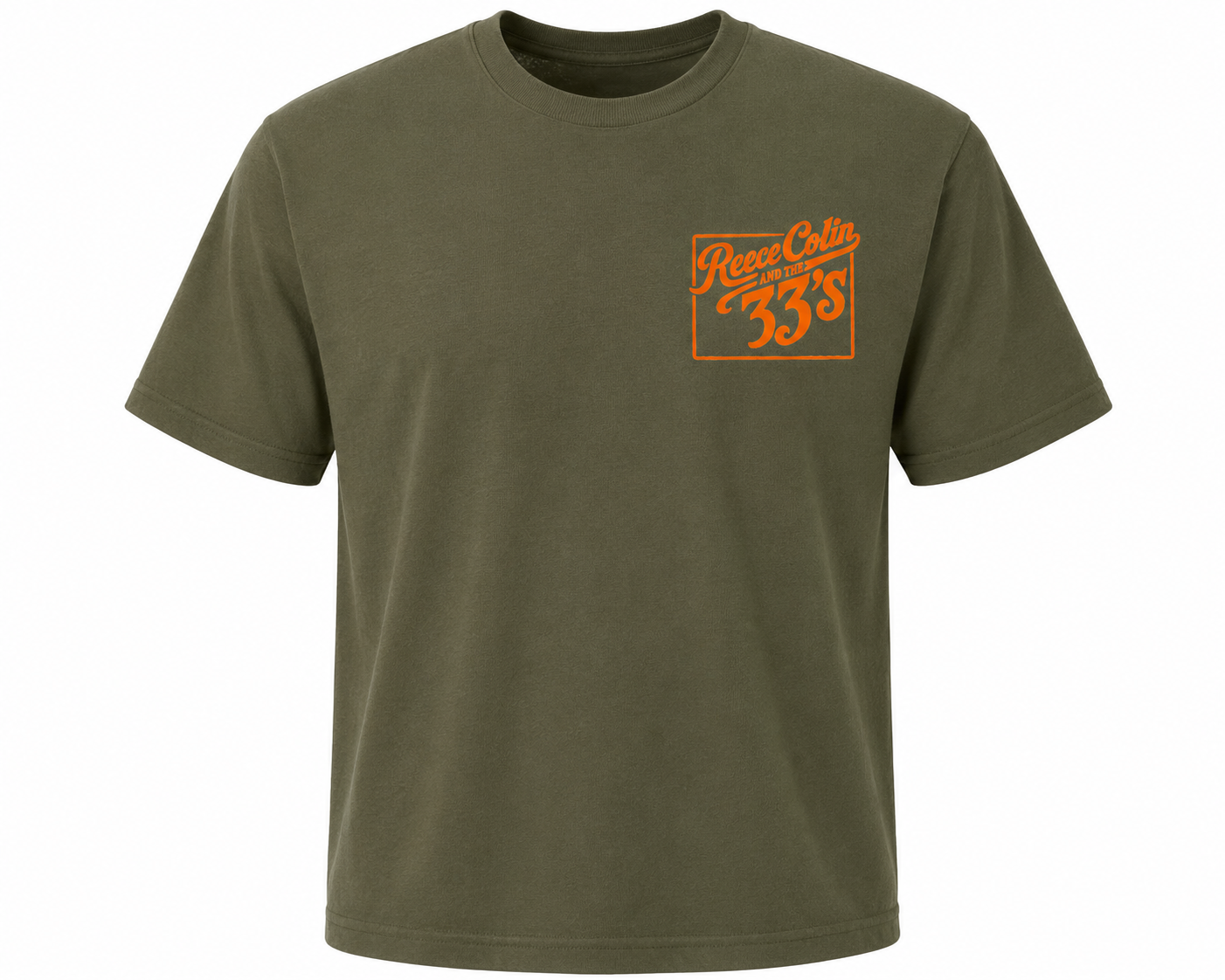 Reece Colin & the 33’s Official Tee – Backroads Green