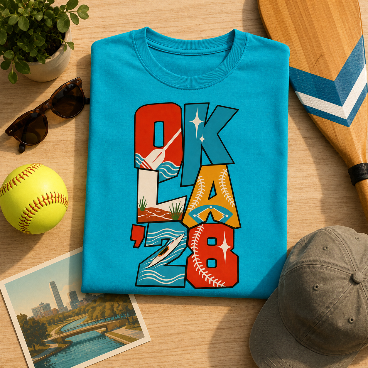 OKLA ’28 Softball & Canoe Slalom Tribute T-Shirt