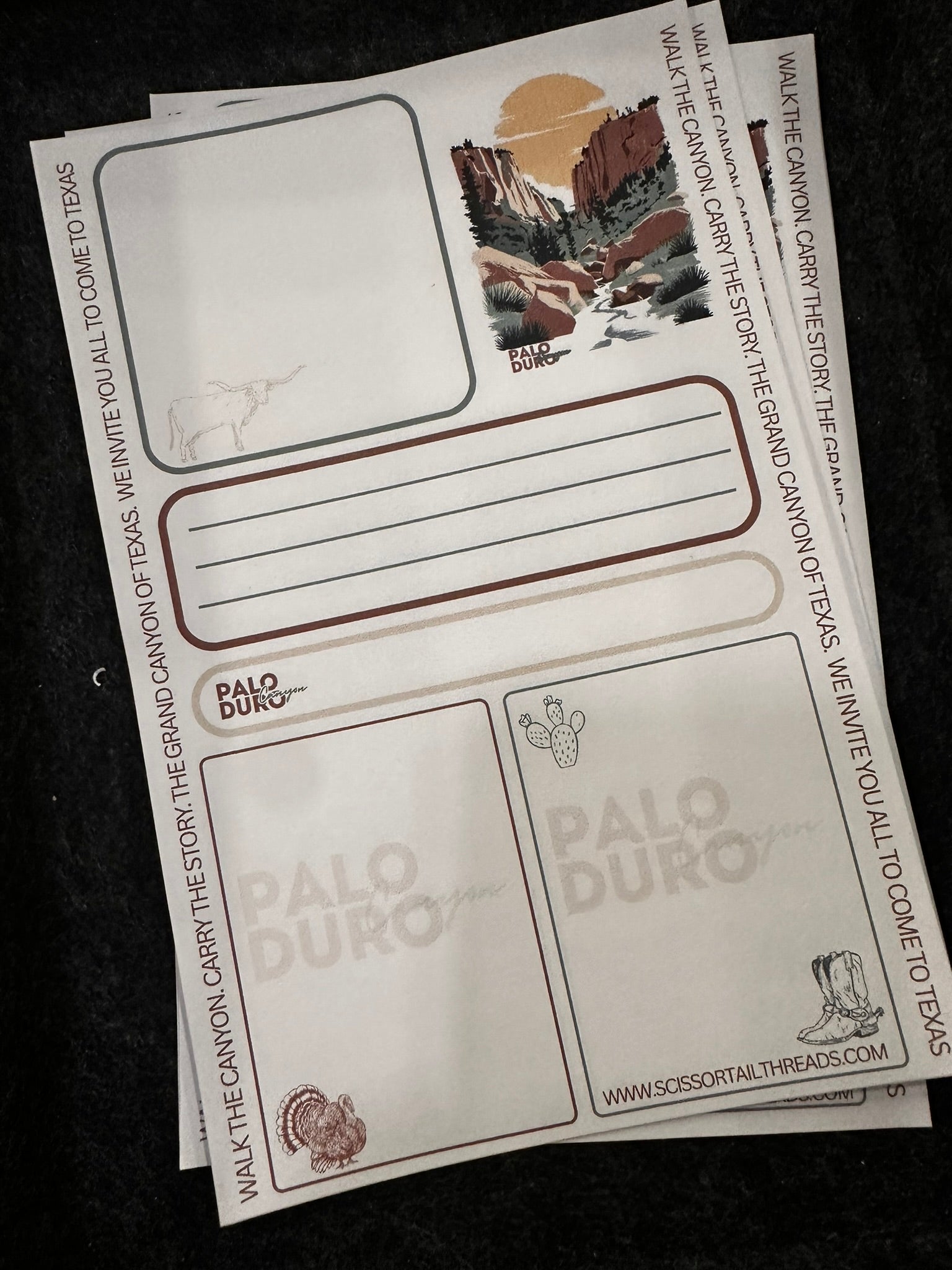 Palo Duro Canyon Notepad — Walk the Canyon. Write Your Story