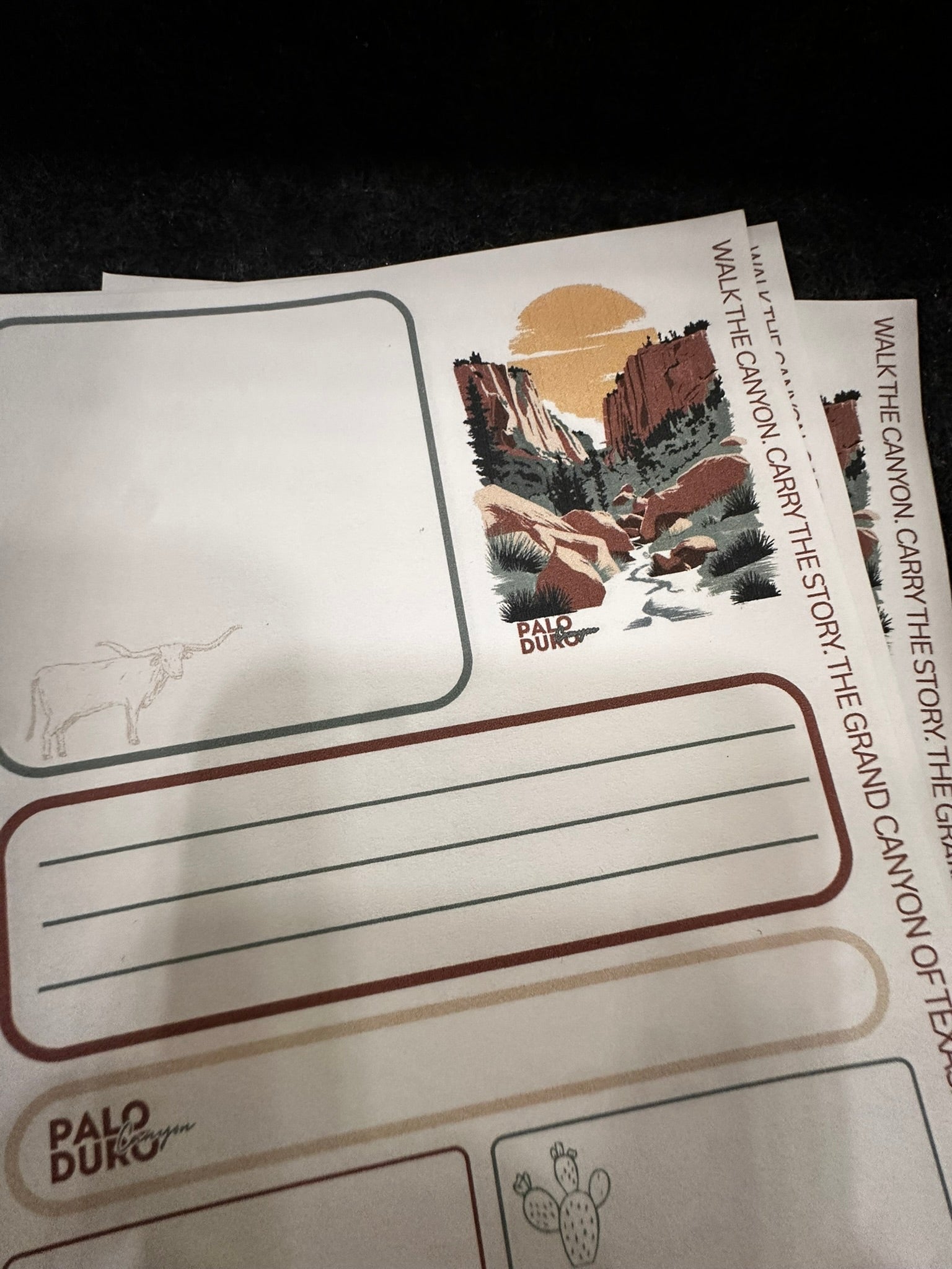 Palo Duro Canyon Notepad — Walk the Canyon. Write Your Story