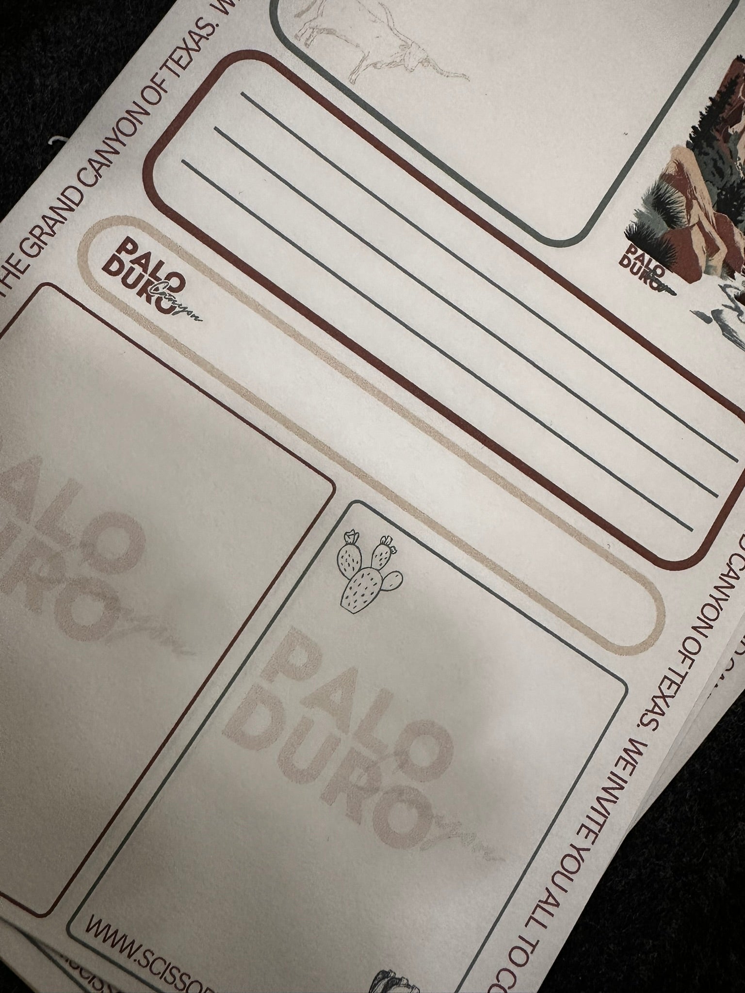 Palo Duro Canyon Notepad — Walk the Canyon. Write Your Story