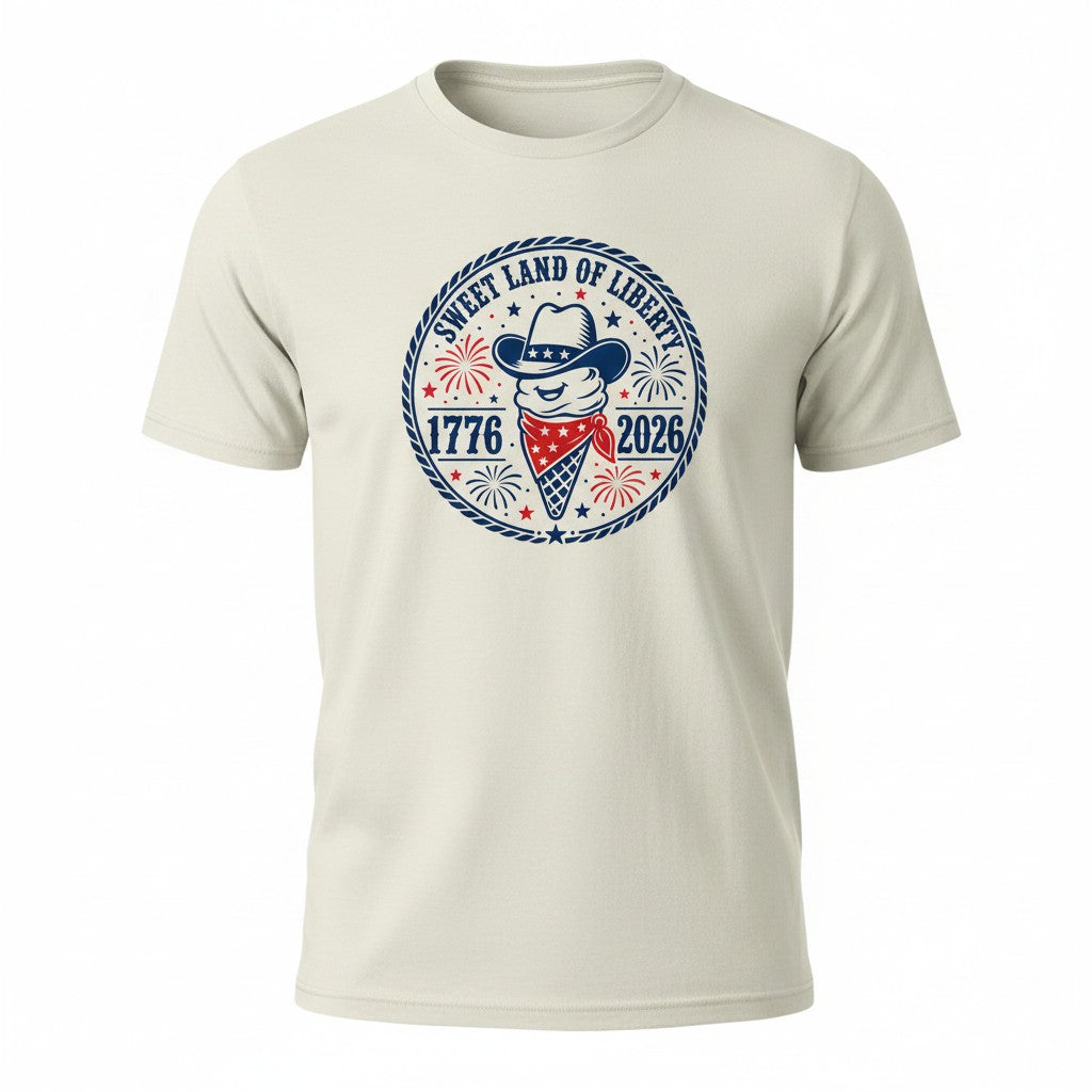 Sweet Land of Liberty Ice Cream Scoop Character Tee