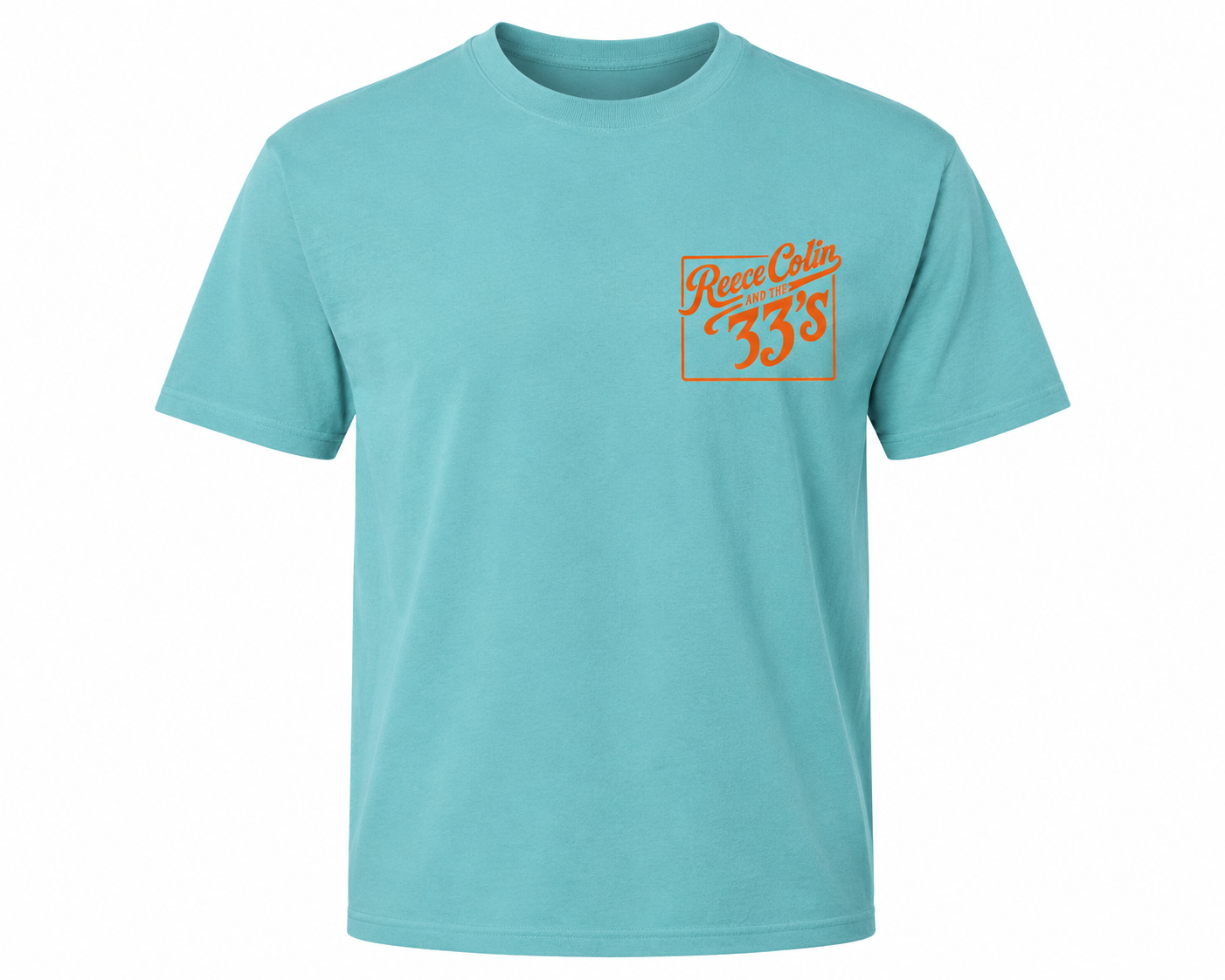 Reece Colin & the 33’s Official Tee – Signature Turquoise