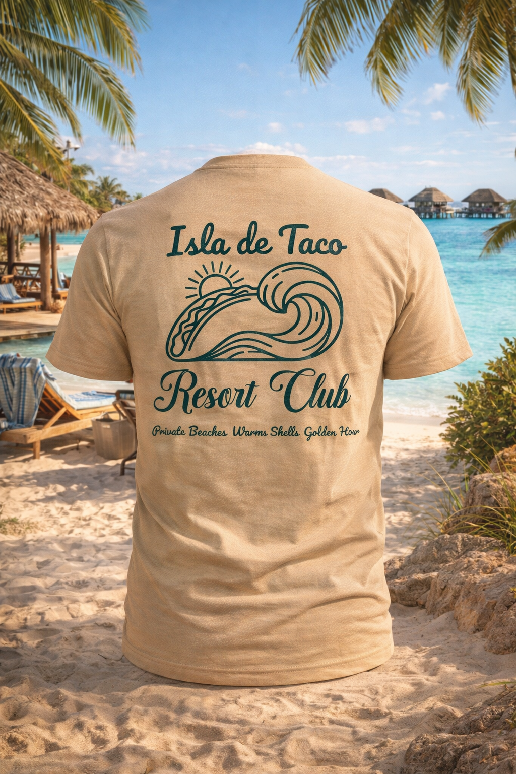 Isla de Taco Resort Club Tee | Taco Beach Shirt | Vacation Graphic Tee | Taco Lover Gift