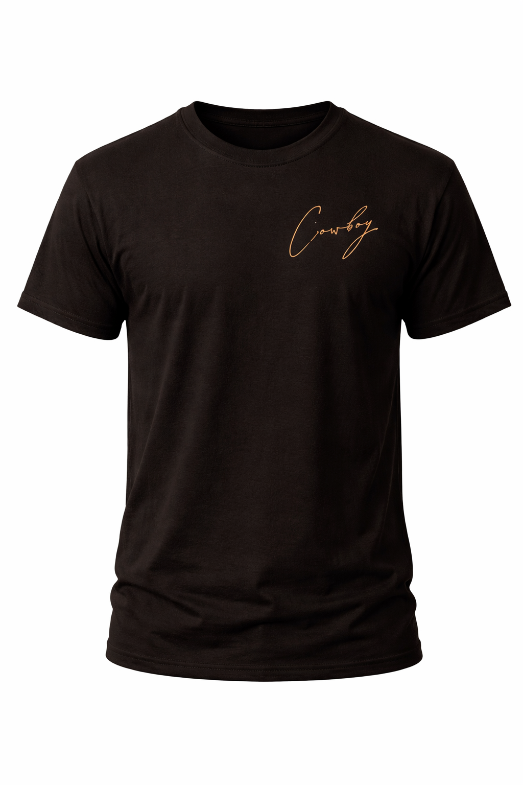 Cowboy T-Shirt | Western Script Tee | Rodeo Shirt for Men | Black & Gold | Cowboy Gift