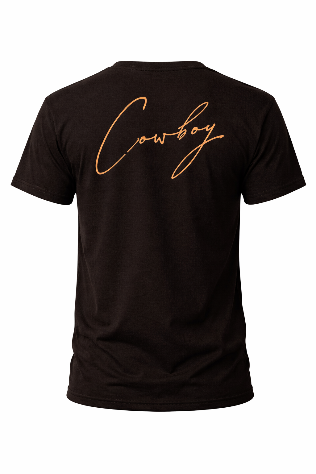 Cowboy T-Shirt | Western Script Tee | Rodeo Shirt for Men | Black & Gold | Cowboy Gift