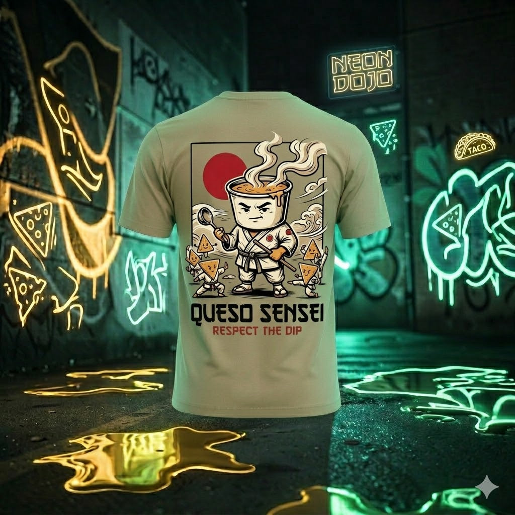 🥋 QUESO SENSEI — Respect the Dip Tee