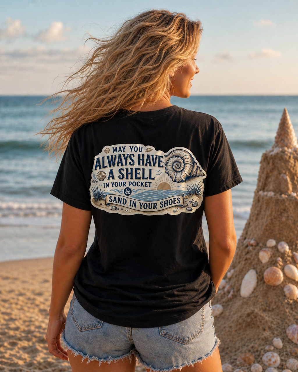 Shell & Sand Tee | May You Always Have A Shell In Your Pocket Tee