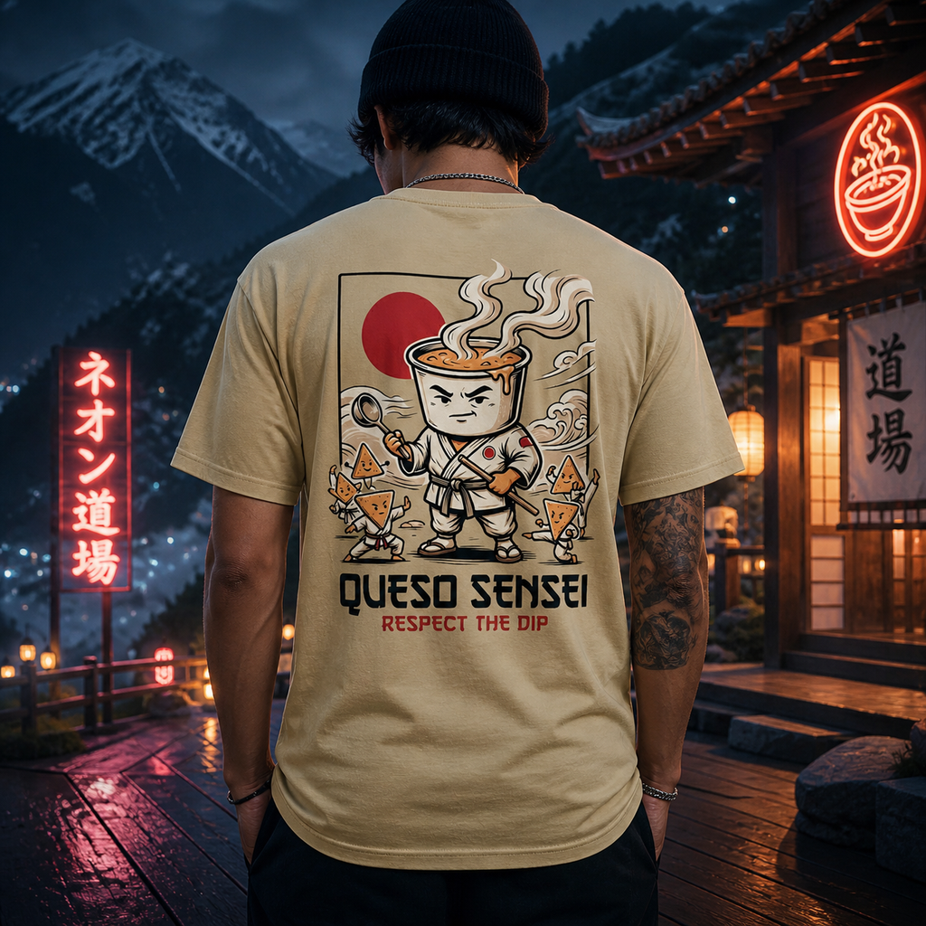 🥋 QUESO SENSEI — Respect the Dip Tee