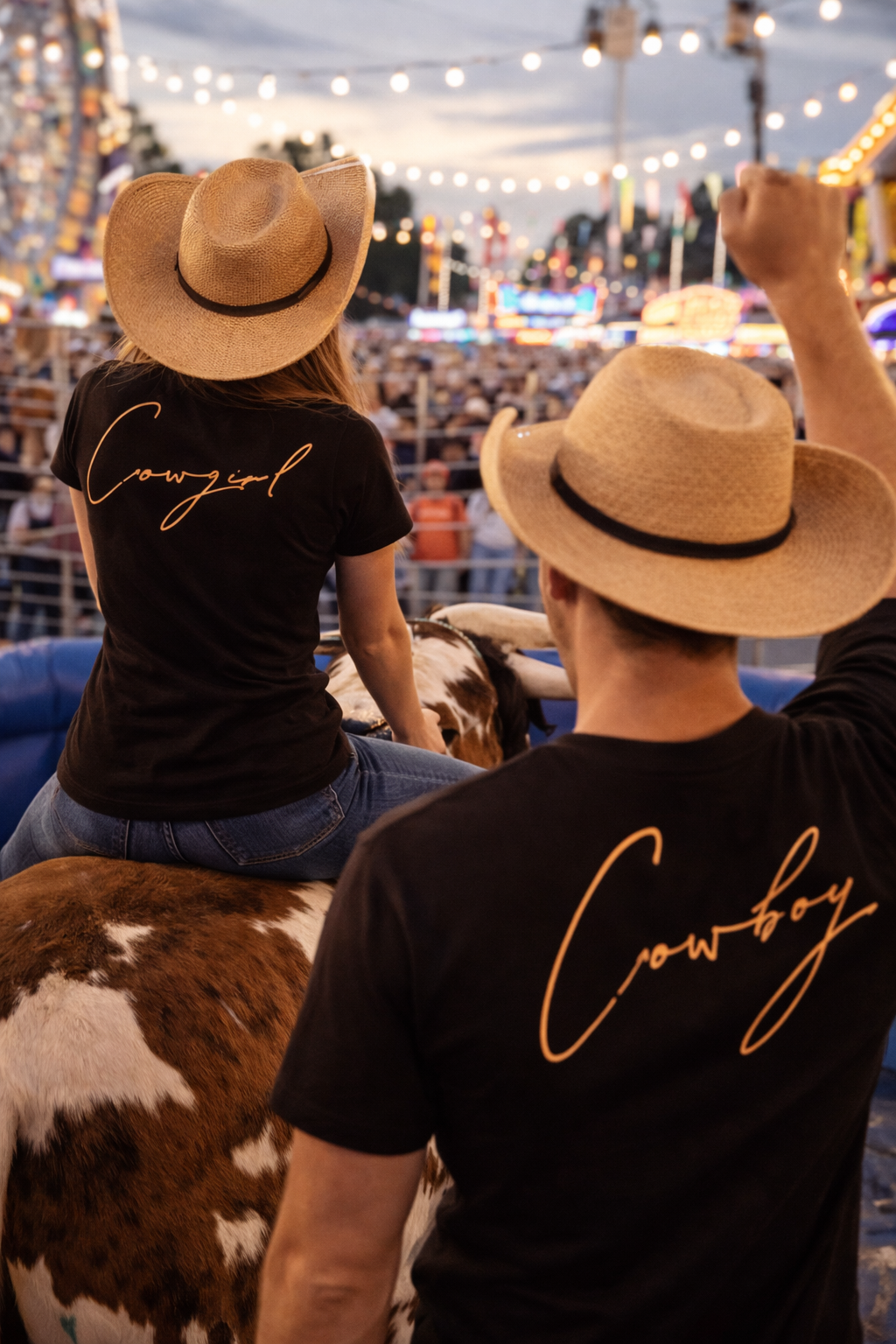 Cowgirl T-Shirt | Western Script Tee for Women | Rodeo Shirt | Black & Gold | Cowgirl Gift
