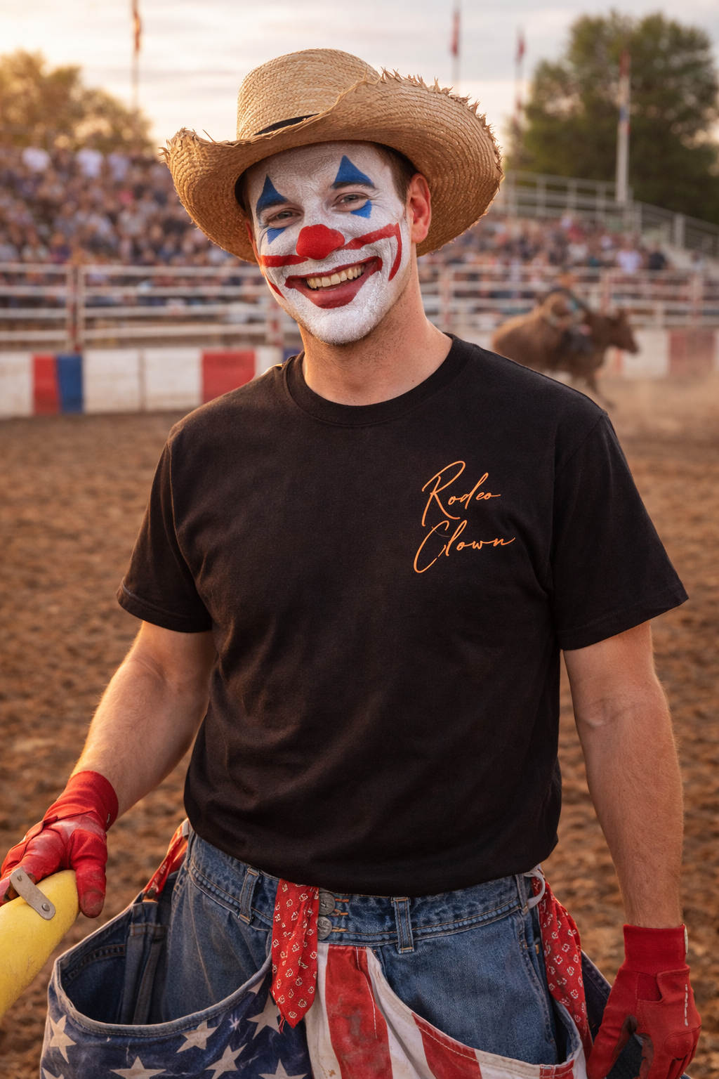 Rodeo Clown T-Shirt | Western Script Tee | Funny Rodeo Shirt | Black & Gold | Rodeo Gift