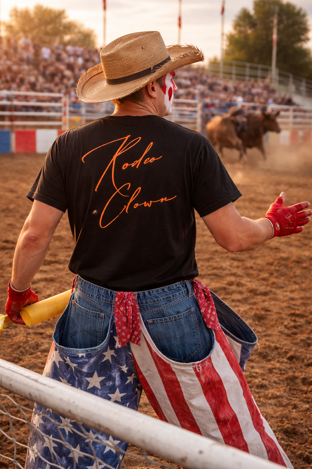 Rodeo Clown T-Shirt | Western Script Tee | Funny Rodeo Shirt | Black & Gold | Rodeo Gift