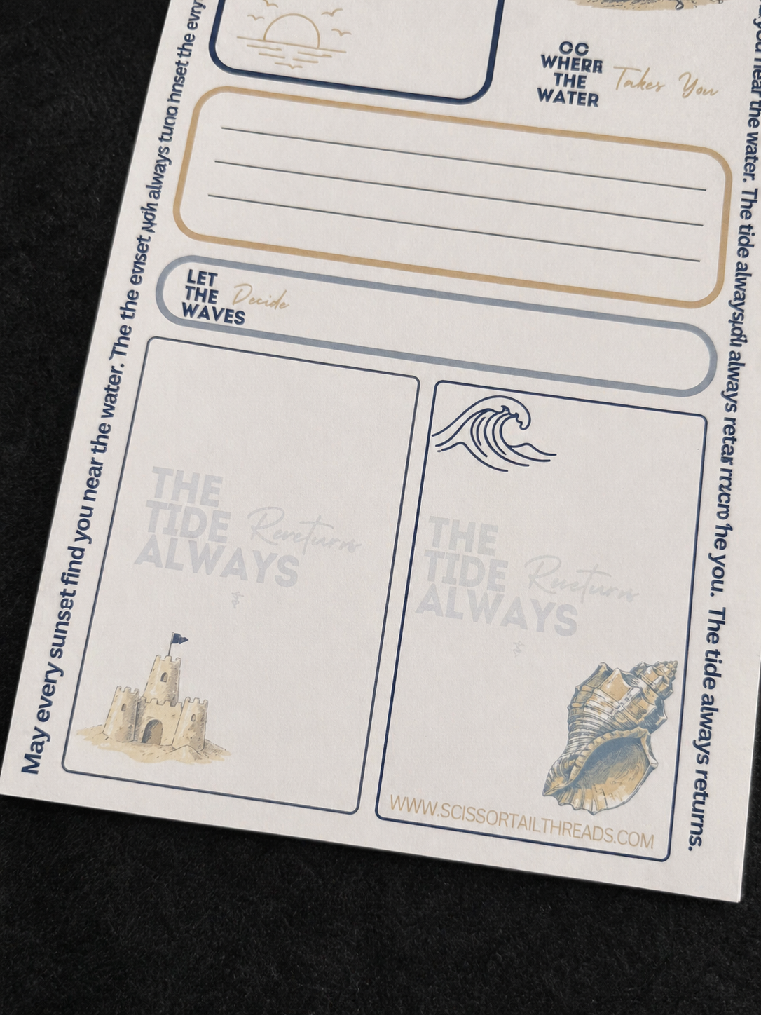 The Shell & Sand Bundle | May You Always Have A Shell In Your Pocket Tee, Stationery, Sticker Bundle